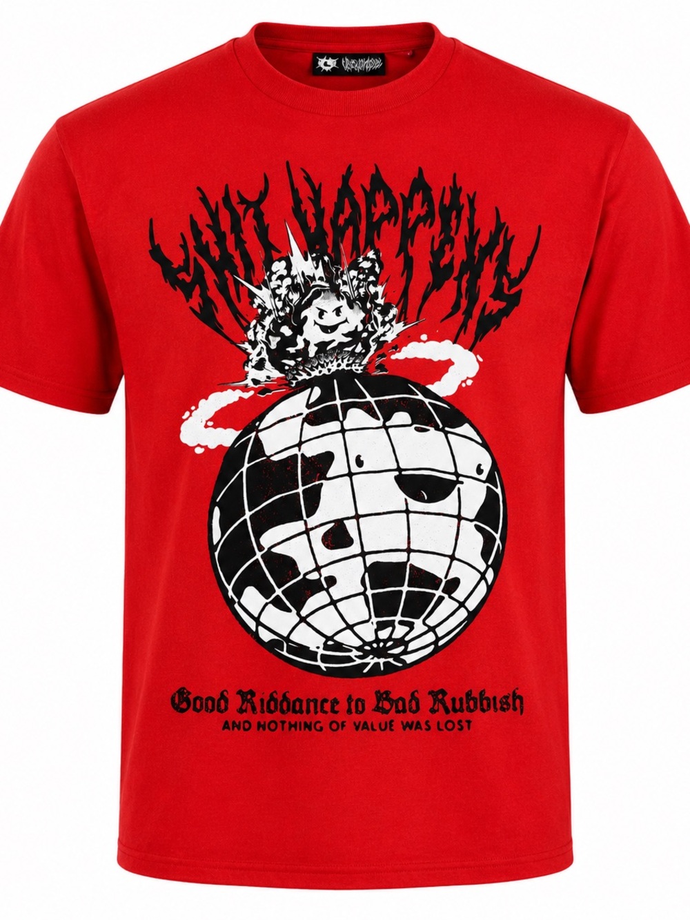 Cool Shirtz Good Riddance to Bad Rubbish Graphic Tee Red Men’s Large